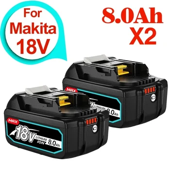 100% Original Makita 18V 8000MAh Recarregável Power Tools Makita Bateria Com LED de Substituição do Li-íon LXT BL1860B BL1860 BL1850