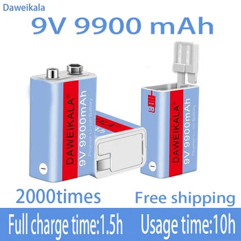 9V 9900mAh USB bateria Recarregável Li-Ion Bateria É Adequado para a Câmera e Outra Série de Produtos Eletrônicos de Alta Qualidade da Bateria