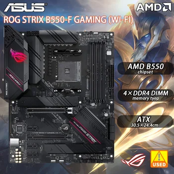 B550 placa-Mãe ASUS STRIX B550-F de JOGOS WI-FI gratuito AMD AM4 DDR4 128GB PCI-E 4.0 SATAIII M. 2 DP Overclock de Apoio Ryzen 7 5800x ATX