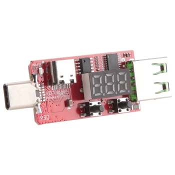 Digital Tensão de Corrente Medidor de Amperímetro Coulometer Tipo de Carregador-USB C Testador de Auto Trigger Conselho Detector de