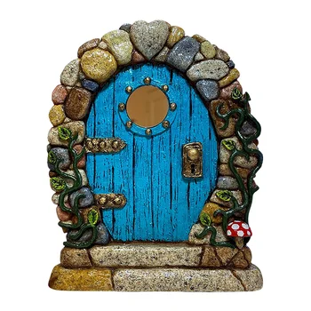 Fairy Elf Porta Do Jardim Em Miniatura Miniaturas Em Madeira Enfeites De Decoração Artesanato