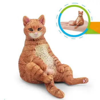 Gato temático, Bolo Toppers Realista em Miniatura Gato Estatueta de Pvc Sólido Gatinho Modelo para a área de Trabalho Enfeite de Casa de Carro para Crianças