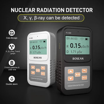 LCD RadiSafe Contador de Radiação Nuclear Detector de raios-X de Beta Gamma X Detector de Radioatividade Nuclear de águas residuais do Dosímetro de Radiação