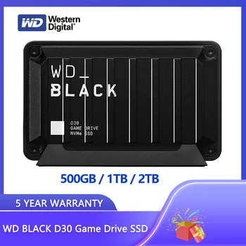WD_BLACK D30 Jogo Unidade SSD Externo Portátil Unidade de Estado Sólido, Compatível com Playstation, Xbox, e PC, Até 900MB/S
